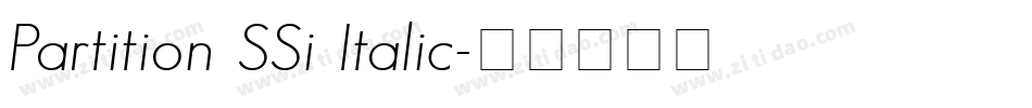 Partition SSi Italic字体转换